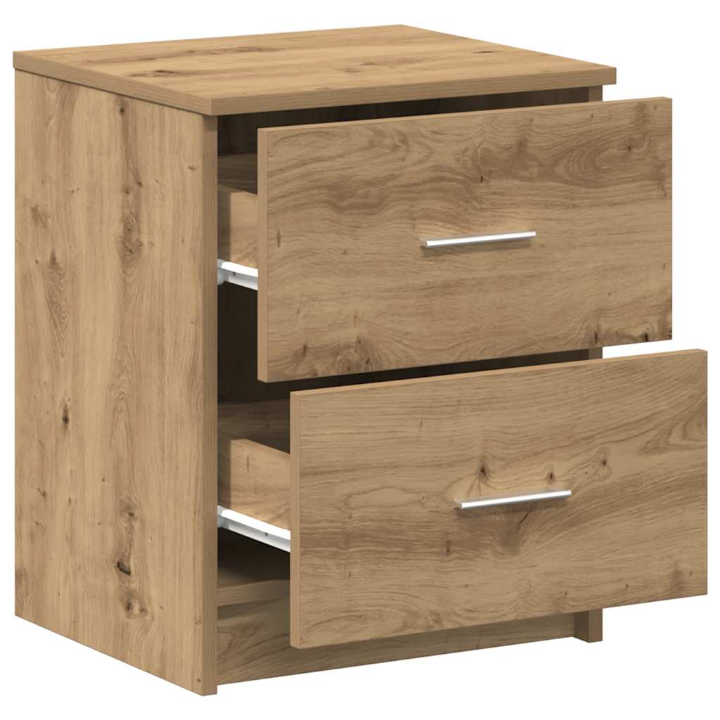 Bedside Cabinets 2 pcs with 2 Drawers Artisan Oak 40x36x50 cm